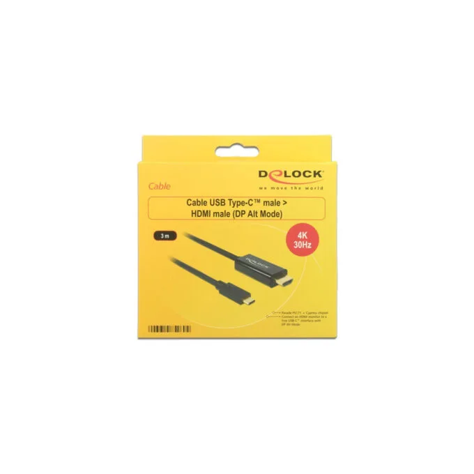 USB adapter cable, USB-C plug to HDMI 4K plug — image 3