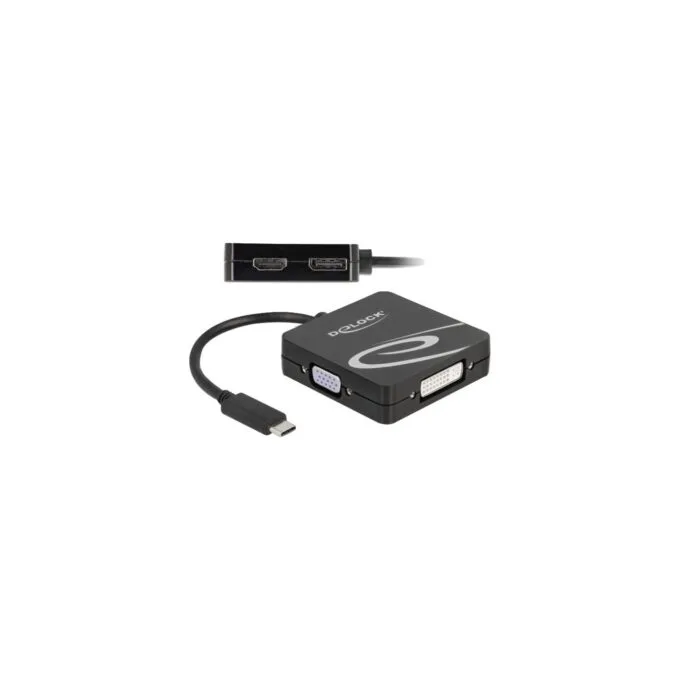 USB Adapter - USB-C Connector to VGA + HDMI + DVI + DisplayPort Socket — image 2
