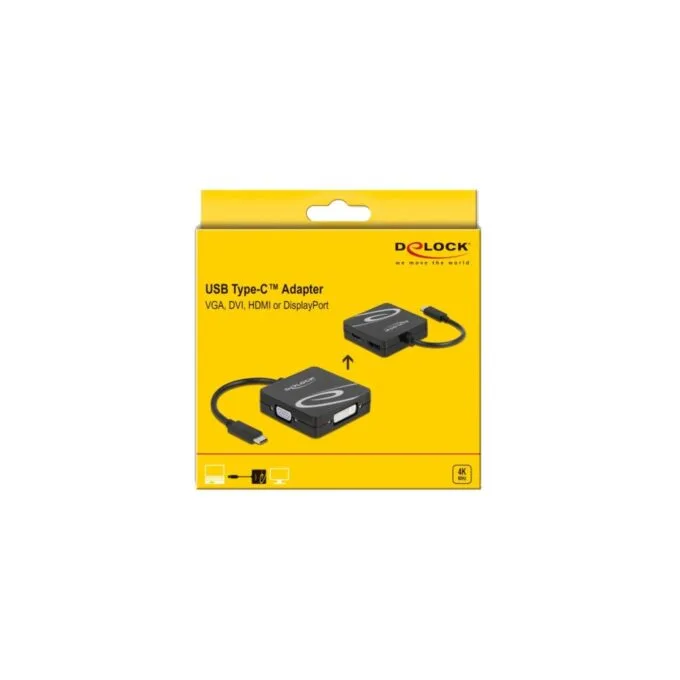 USB Adapter - USB-C Connector to VGA + HDMI + DVI + DisplayPort Socket — image 3
