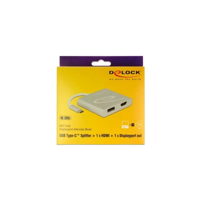 USB adapter - USB-C plug to HDMI socket + DisplayPort socket — image 2