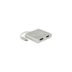 USB adapter - USB-C plug to HDMI socket + DisplayPort socket