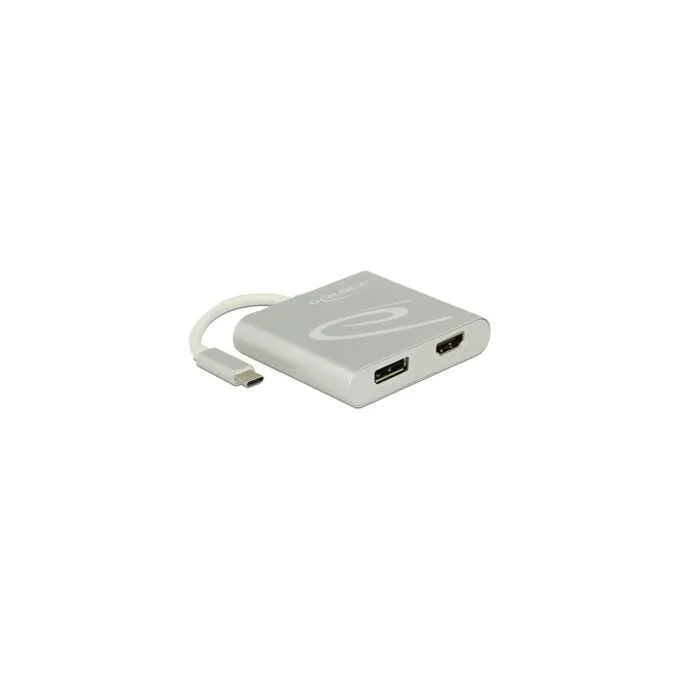 USB adapter - USB-C plug to HDMI socket + DisplayPort socket — image 1