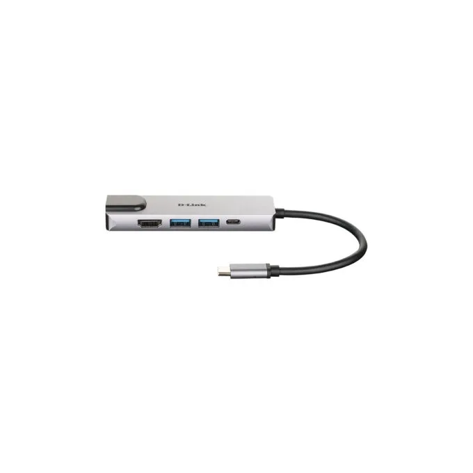 USB-C HUB 5-Port D-Link DUB-M520 - Silver/Black - 60W PD, HDMI 4K, Thunderbolt 3 — image 2