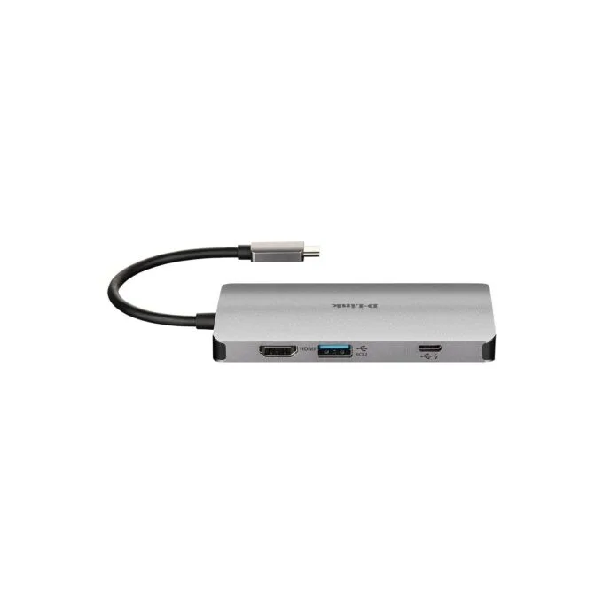 USB-C HUB 8-Port D-Link - DUB-M810 - HDMI 4K, 3x USB 3.0, SD/microSD, USB-C, Gigabit LAN, Grey — image 4