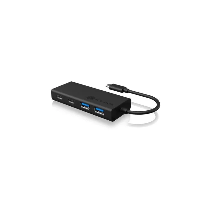 USB HUB 5Port ICY BOX 2xUSB3.0 2xUSB-C 1xUSB Power Delivery 60W SuperSpeed passiv Black — image 4