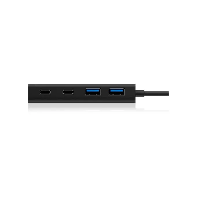 USB HUB 5Port ICY BOX 2xUSB3.0 2xUSB-C 1xUSB Power Delivery 60W SuperSpeed passiv Black — image 7