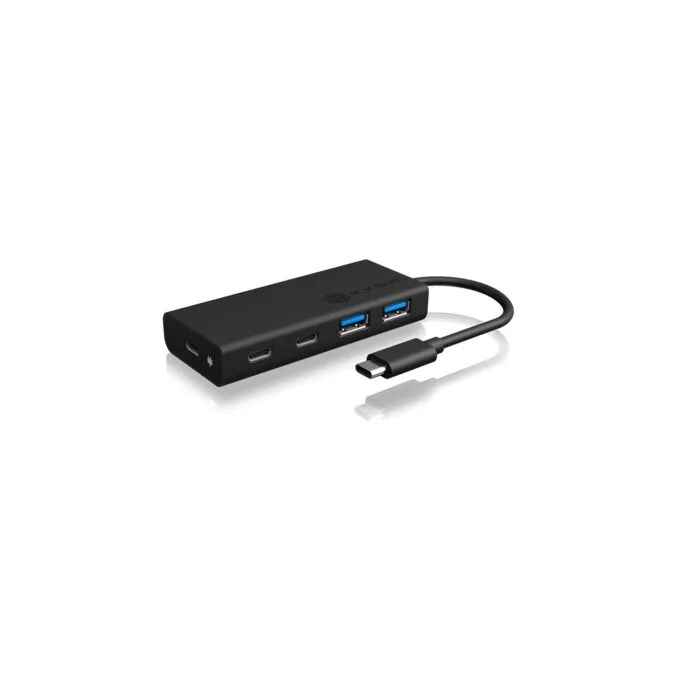 USB HUB 5Port ICY BOX 2xUSB3.0 2xUSB-C 1xUSB Power Delivery 60W SuperSpeed passiv Black — image 8