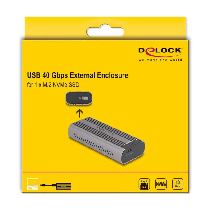 USB Type-CTM 40 Gbps Gehäuse für 1 x M.2 NVMe PCIe SSD — image 6