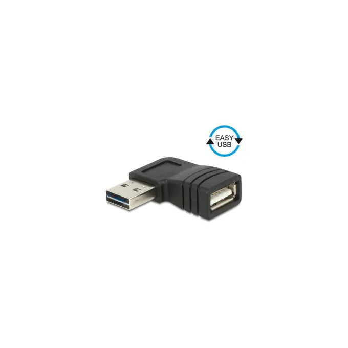 USB2.0 Adapter Delock EASY-USB 2.0-A male to USB 2.0-A female angled left — image 1