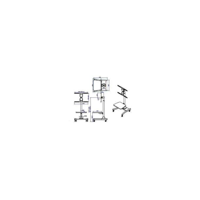 VALUE LCD- TV-Rollstnder. 27-47 Zoll. bis 35 kg. schwarz — image 3