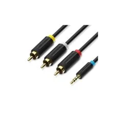 Vention Audio 3.5mm 4-pin to 3RCA AV Cable - VAB-R07-B150 - 1.5m length