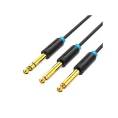 Vention AUDIO 6.3mm M to 2x6.3mm M TRS Cable 5.0m - BATBJ - 6.3mm M to 2x6.3mm M TRS Cable 5.0m