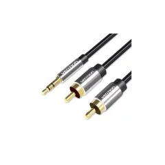 Vention AUDIO Cable - BCFBJ - 3.5mm to 2RCA M-M Cable, Metal, 5.0m