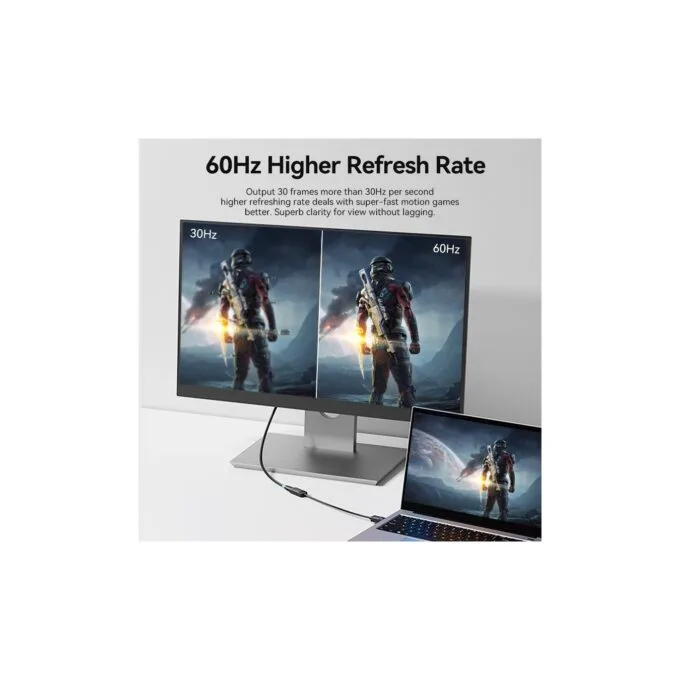 Vention DisplayPort to HDMI Adaptor - HBZBB - DisplayPort to HDMI Adaptor Male to Female 4K60Hz 0.15M — image 4