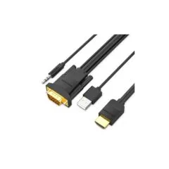 Vention HDMI Cable to VGA+Audio & USB Power - ABIBH - HDMI Cable to VGA+Audio & USB Power 2.0m