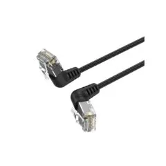 Vention Network Cable - IBOBJ - Cat6A UTP Rotate Right Angle Slim 5.0m Black