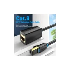 Vention Network Cable - IKHBG - CAT8 SFTP M-F Extension 1.5m Black