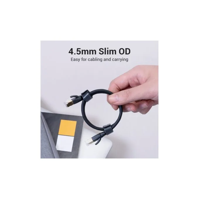 Vention NETWORK Cable - IKIBG - CAT8 SFTP Slim 1.5m Black — image 3