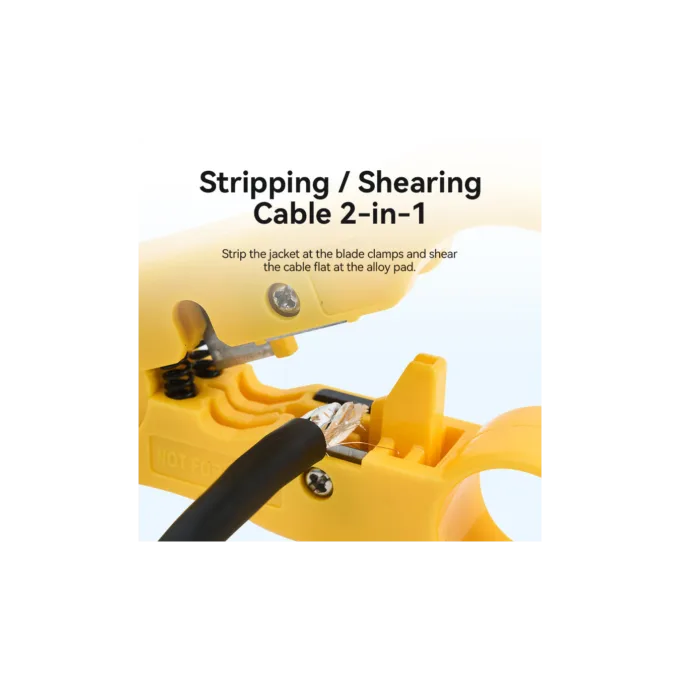 Vention NETWORK Tool Coaxial Cable Stripper - KEBY0 - Yellow — image 4