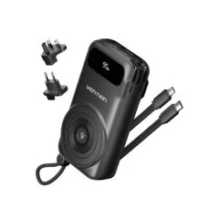 Vention Powerbank - FHXB0 - Wireless+Travel Charger 6in1 10000mAh Black