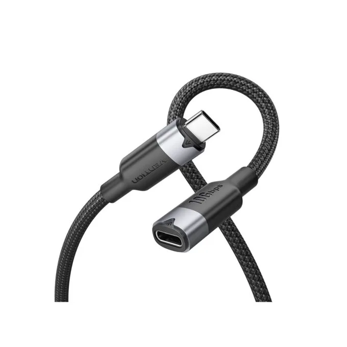 Vention TRFBF USB-C 3.2 Gen2 M-F 1.0m Braided Aluminum Black — image 2