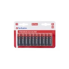 Verbatim AA Batteries - Alkaline - 20pcs
