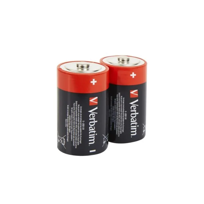 Verbatim Alkaline Batteries - D, 2pcs — image 2
