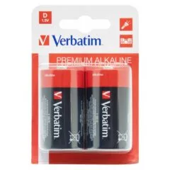 Verbatim Alkaline Batteries - D, 2pcs