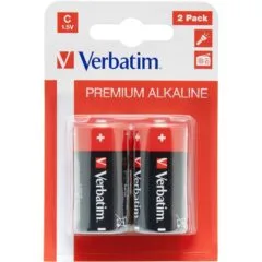 Verbatim Batteries - Alkaline C 2pcs