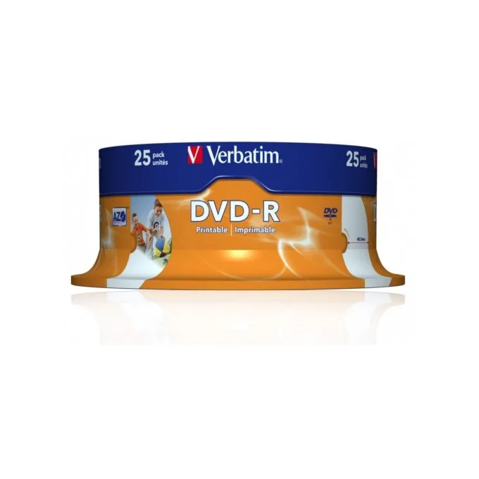 Verbatim DVD-R - 43538 - DVD-R 4.7GB 16X 25-Pack Spindle Printable — image 2