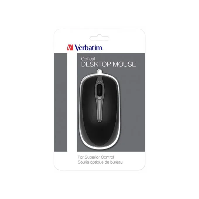 Verbatim Optical Desktop Wired Mouse - Black — image 2