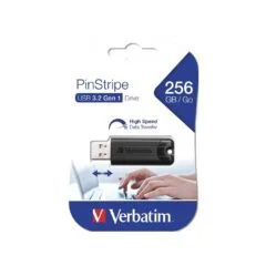 Verbatim PinStripe USB 3.2 256GB Black 49320