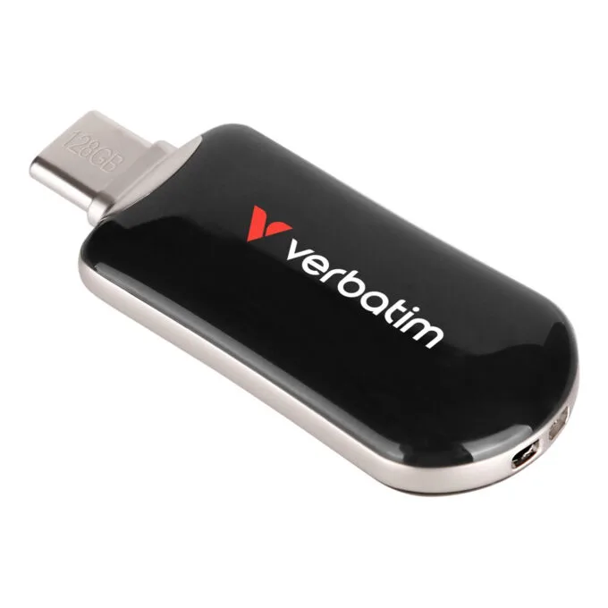 Verbatim Plectra USB-C Flash Drive - 30225 - 128GB Black, USB 3.2 Gen1, 100MB/s, Capless — image 3