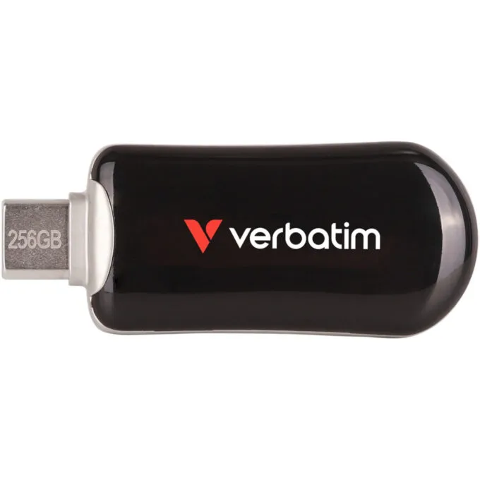 Verbatim Plectra USB-C Flash Drive - 30226 - Black, 256GB, USB 3.2 Gen 1 — image 1