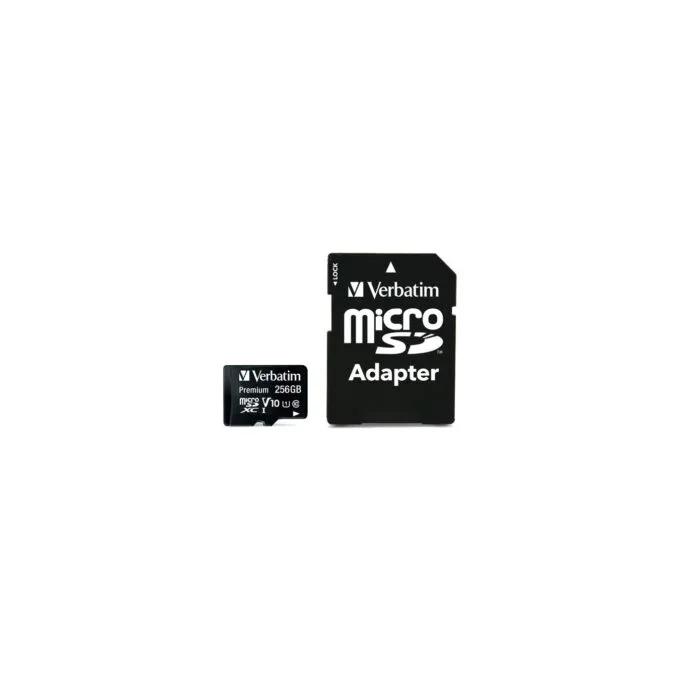 Verbatim Premium microSDXC 256GB - Class 10 UHS-I (U1), 90MB/s Read 10MB/s Write, Black — image 2