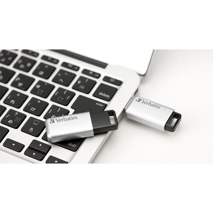 Verbatim Store 'n' Go Secure Pro 64GB USB 3.2 Gen1 USB-A AES-256 - Black/Grey — image 2