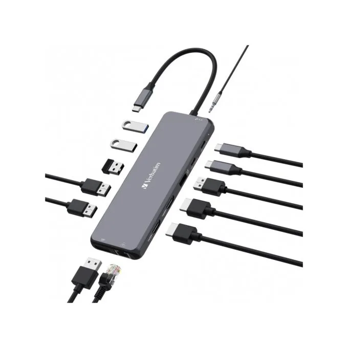 Verbatim USB-C 13-Port Hub CMH-13 Triple Display 100W PD — image 4