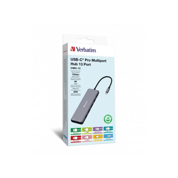 Verbatim USB-C 13-Port Hub CMH-13 Triple Display 100W PD — image 5