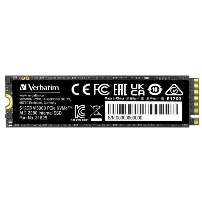 Verbatim Vi5000 512GB M.2 NVMe SSD - PCIe 4.0 x4 5000 MB/s - 49351 — image 2