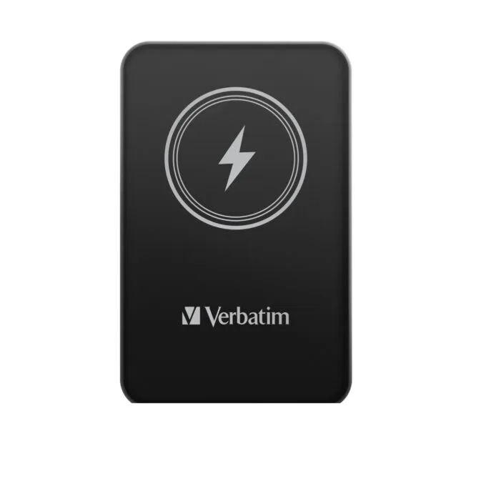 Verbatim Wireless Magnetic Slim Powerbank - Qi2 15W 5000mAh Black — image 1