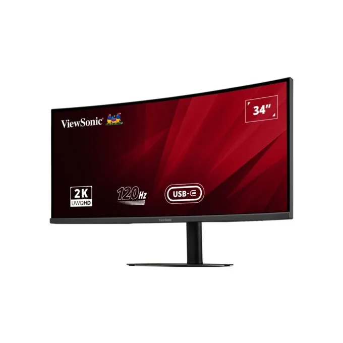 Viewsonic Monitor VA 34'' UWQHD IPS Curved UltraWide 120Hz USB-C Hub PD Speakers VA3420C — image 3
