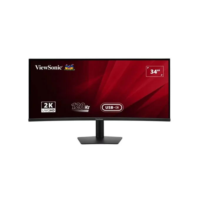 Viewsonic Monitor VA 34'' UWQHD IPS Curved UltraWide 120Hz USB-C Hub PD Speakers VA3420C — image 1