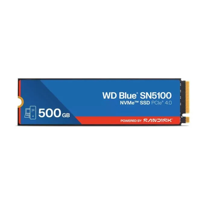 Western Digital Blue SN5100 500GB M.2 NVMe SSD - PCIe 4.0 x4 - WDS500G5B0E-00CPE0 — image 1