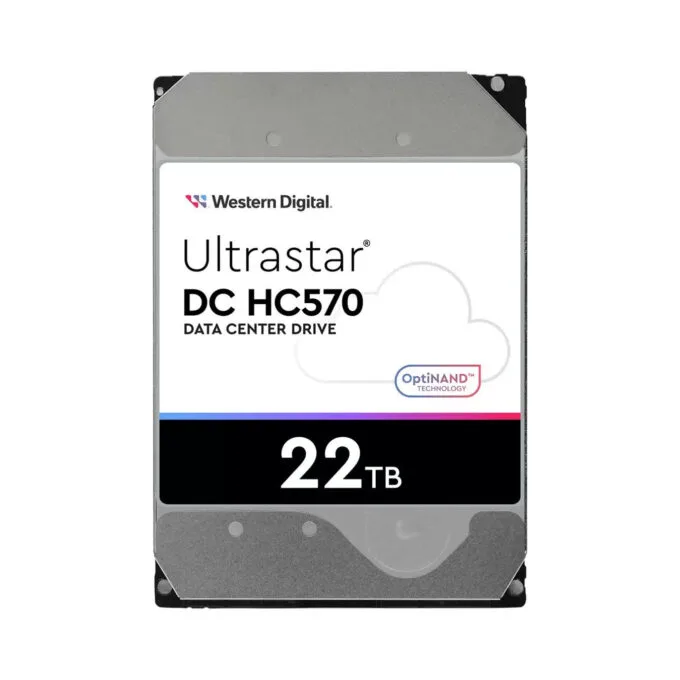 Western Digital Ultrastar DC HC570 22TB - 7200 RPM 512MB SATA III Enterprise HDD - WUH722222ALE6L4 — image 1