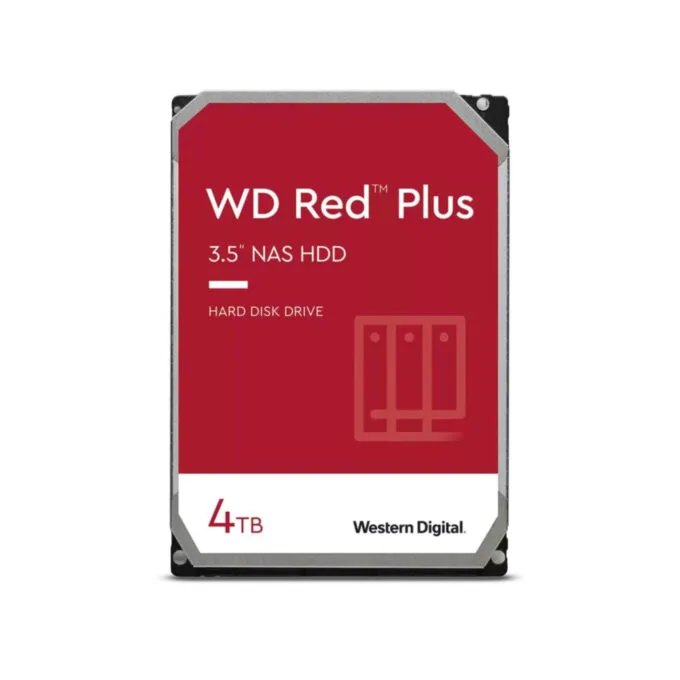 Western Digital WD Red Plus - WD40EFPX - 4TB 3.5" NAS HDD, SATA III 6Gb/s, 256MB Cache, 5400 RPM — image 1
