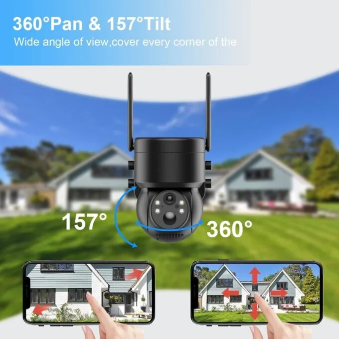 WOOX Outdoor Battery Camera 3MP PTZ with Solar Panel - R3569 - Outdoor Battery Camera 3MP PTZ with Solar Panel — image 2