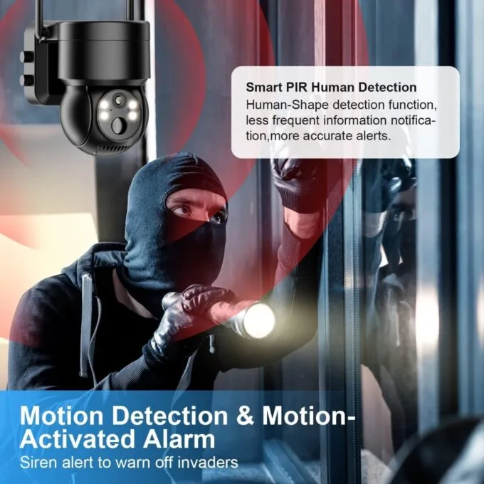 WOOX Outdoor Battery Camera 3MP PTZ with Solar Panel - R3569 - Outdoor Battery Camera 3MP PTZ with Solar Panel — image 5