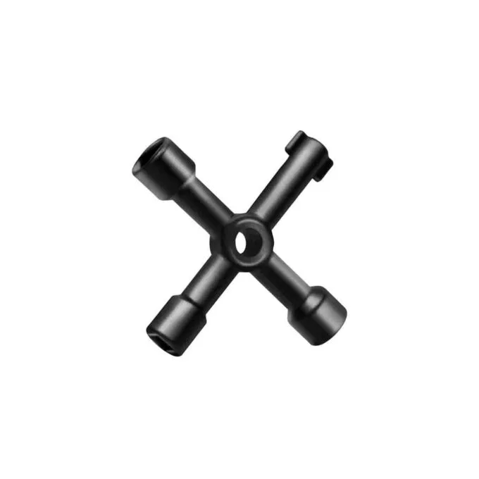 WZ0072 UNIVERSAL CROSS KEY WRENCH,TO CONTROL CABINETS AND SHUT-OFF SYSTEMS BLACK LOGILINK — image 2