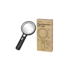 WZ0075 MAGNIFYING GLASS WITH LIGHT, 5x, 13x and 20x MAGNIFICATION, BLACK LOGILINK