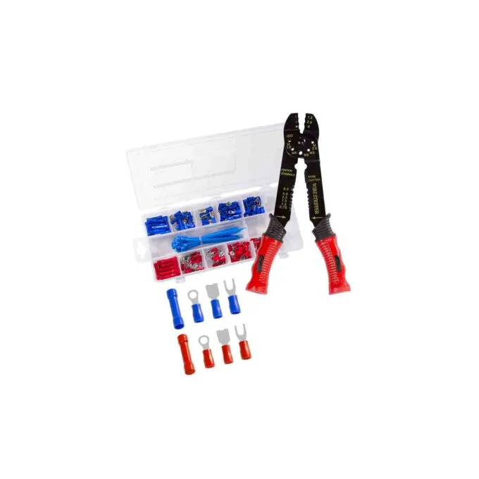 WZ0078 CRIMPING PLIERS FOR INSULATED TERMINALS, WITH CRIMP ASSORTMENT, LOGILINK — image 1